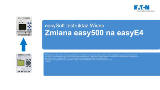 Easy E4 - Konwersja programu z Easy 500 na Easy 4